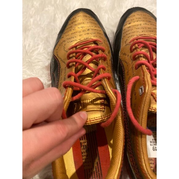 Vintage 90s Y2K Uganda Puma Cell Meio Special Edition Size 12 Signed Shoes Gold - Picture 11 of 12